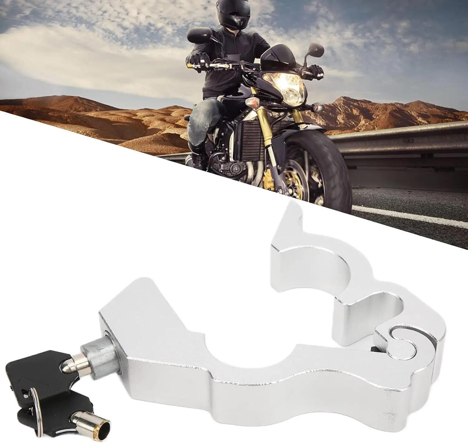 Bloqueio de travão para guiador de motociclo, com chave, universal e reforçada. 5/7