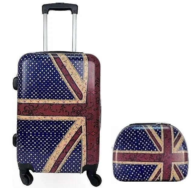 Maleta + Neceser rígida 4 Ruedas giratorias Inglaterra Azul 2/7