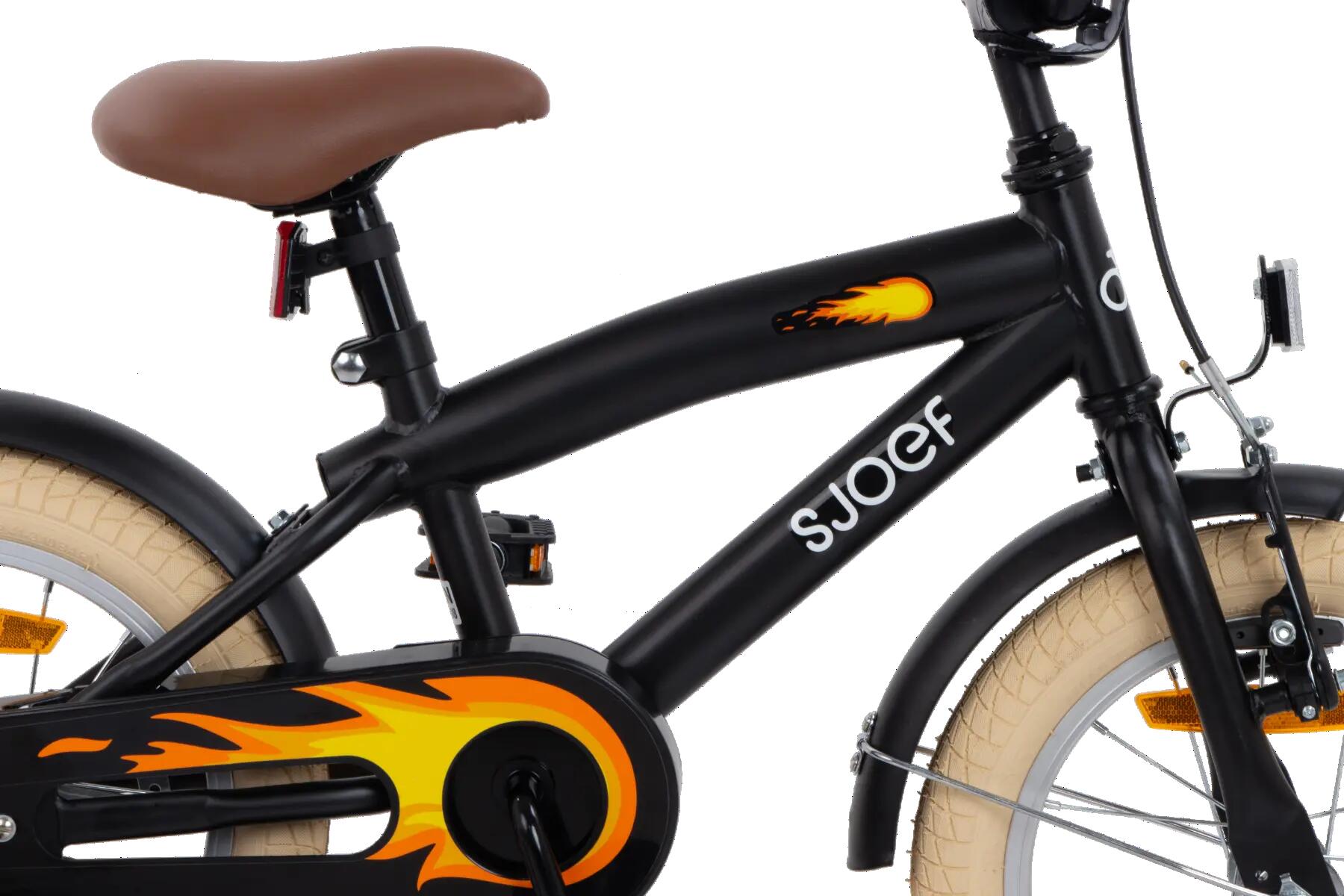 Cruise Jongensfiets 14 inch - Kinderfiets 3-5 jaar - Fiets & Zijwieltjes – Zwart 9/15