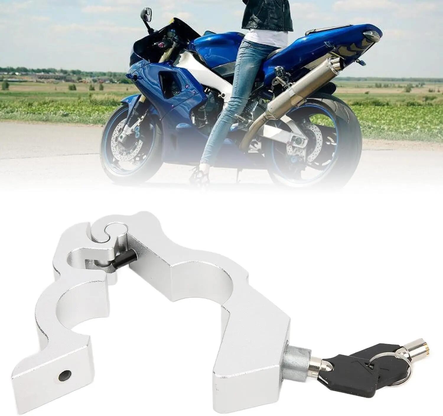 Bloqueio de travão para guiador de motociclo, com chave, universal e reforçada. 4/7