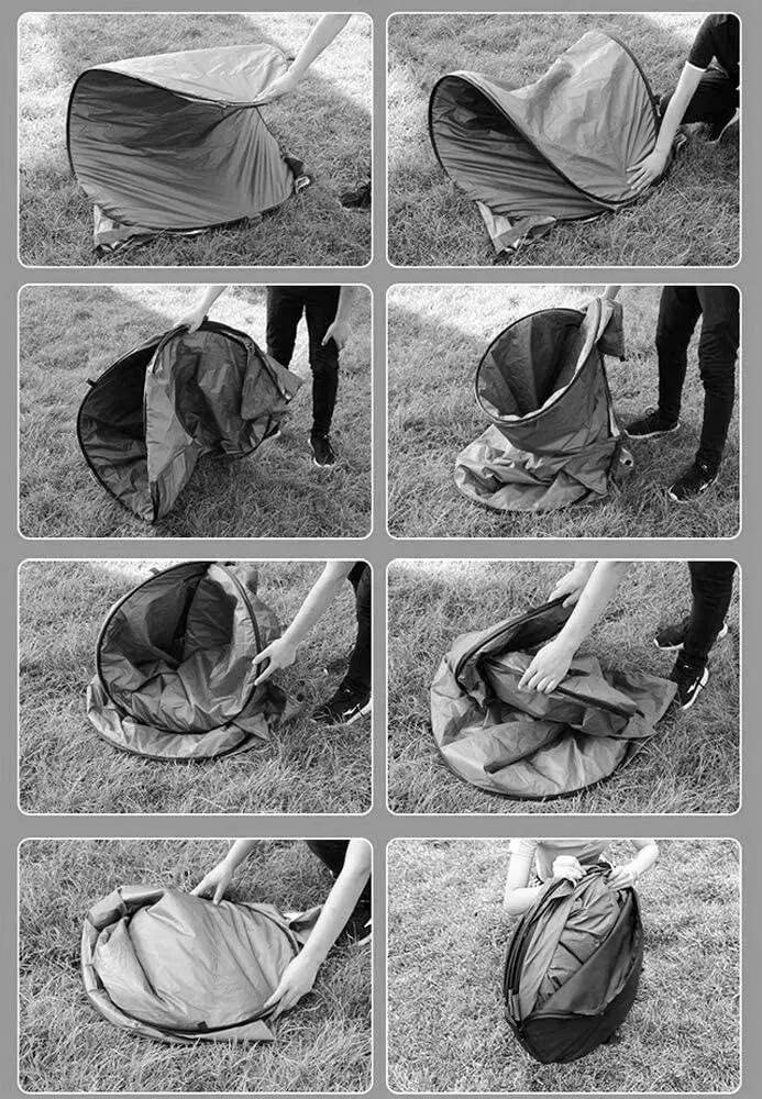Tienda de campaña baño WC ducha impermeable desplegable Pop Up rojo 6/6