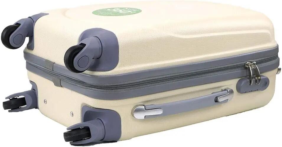 Conjunto de 3 malas, médias e pequenas com 4 rodas giratórias 360º em cor bege. 5/5