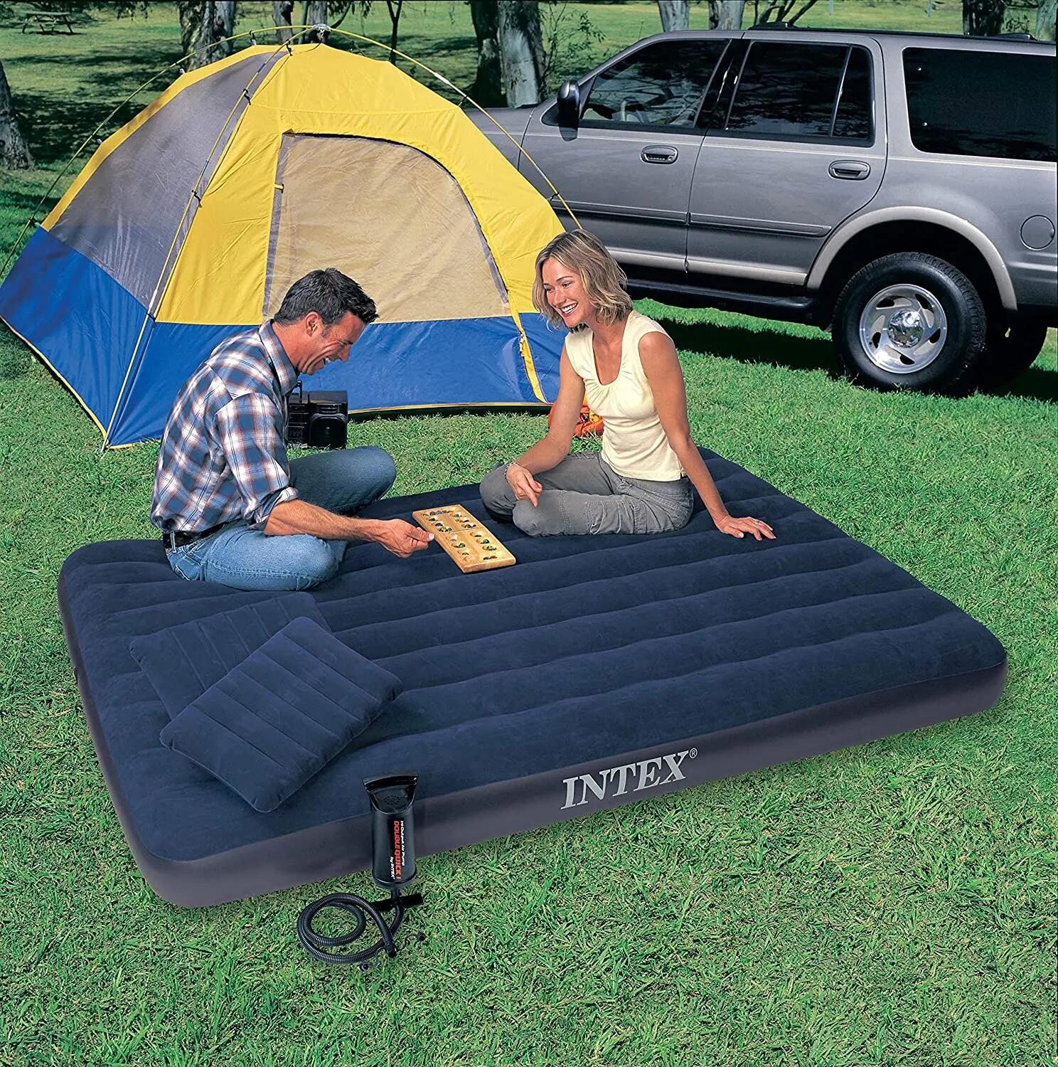 Intex Colchón hinchable con 2 almohadas y bomba 152 x 203 x 22 cm- 68765 5/5
