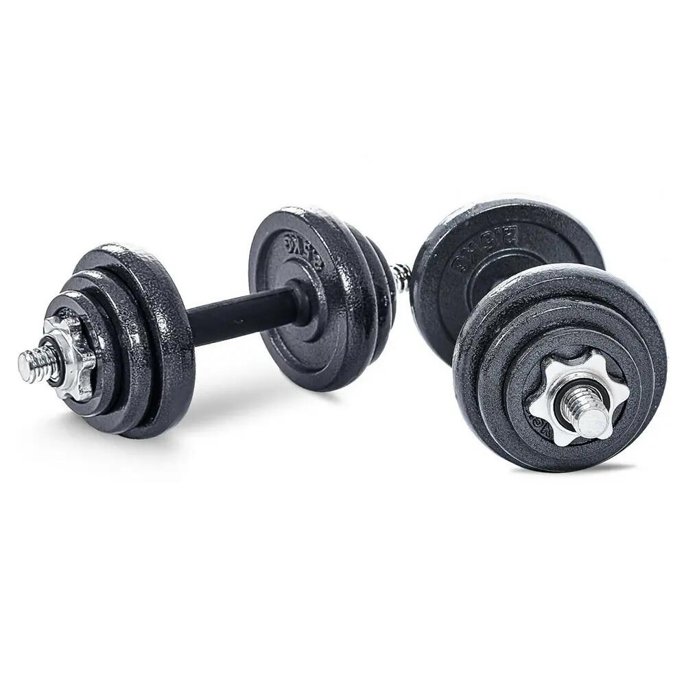 Mancuernas pesas de disco 20kg Total 10kg+10kg Fitness musculación 3/6