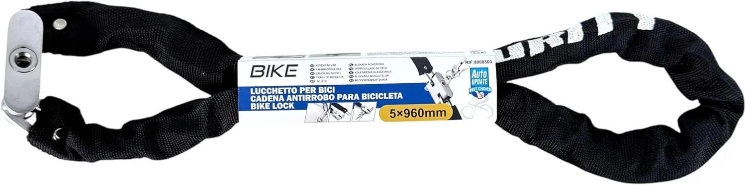 Cadena Candado pitón, Bicicletas, Scooter, patinetes, de 1 Metro forrada en tela 5/7