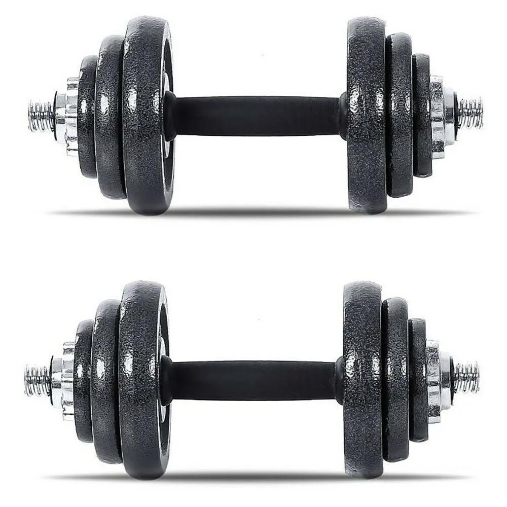 Mancuernas pesas de disco 20kg Total 10kg+10kg Fitness musculación 2/6