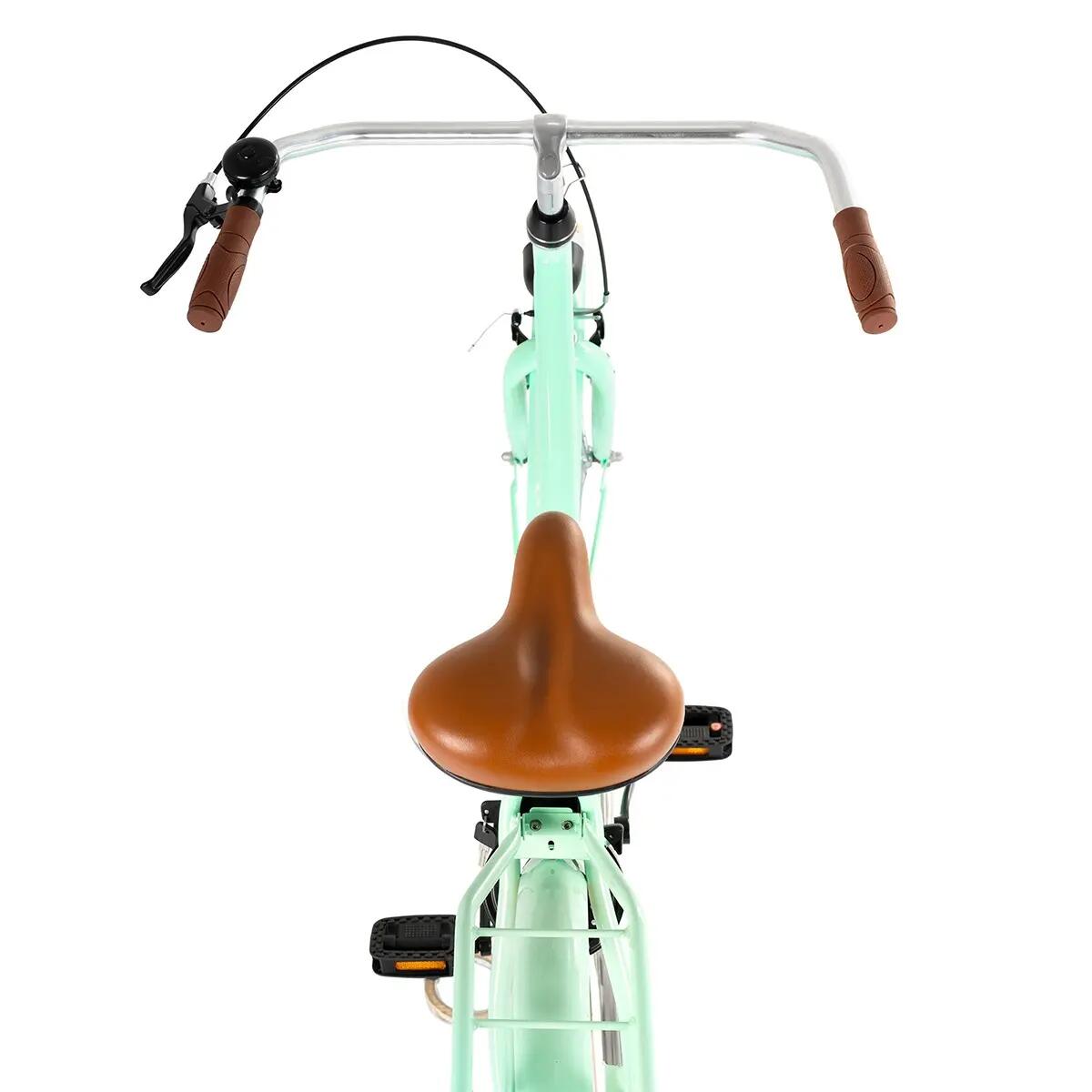 City Meisjesfiets 22 inch - Kinderfiets 7-9 jaar - Fiets met Verlichting - Groen 10/11