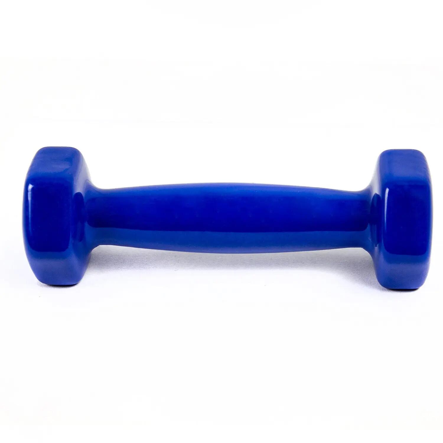 Mancuernas Pesas de 0,5 Kg fitness ejercicio antiresbalantes azul 2 piezas 4/4