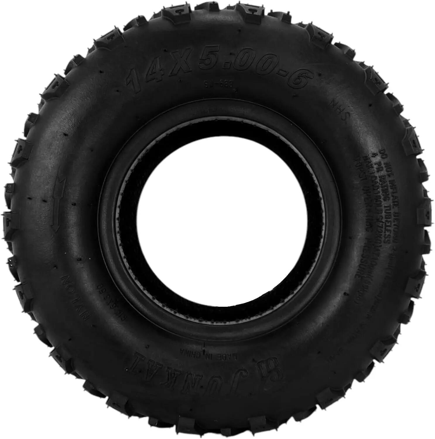 Pneu traseiro 14x5.00-6, em borracha, MINI QUADRICICLO, câmara de ar incluída 3/5