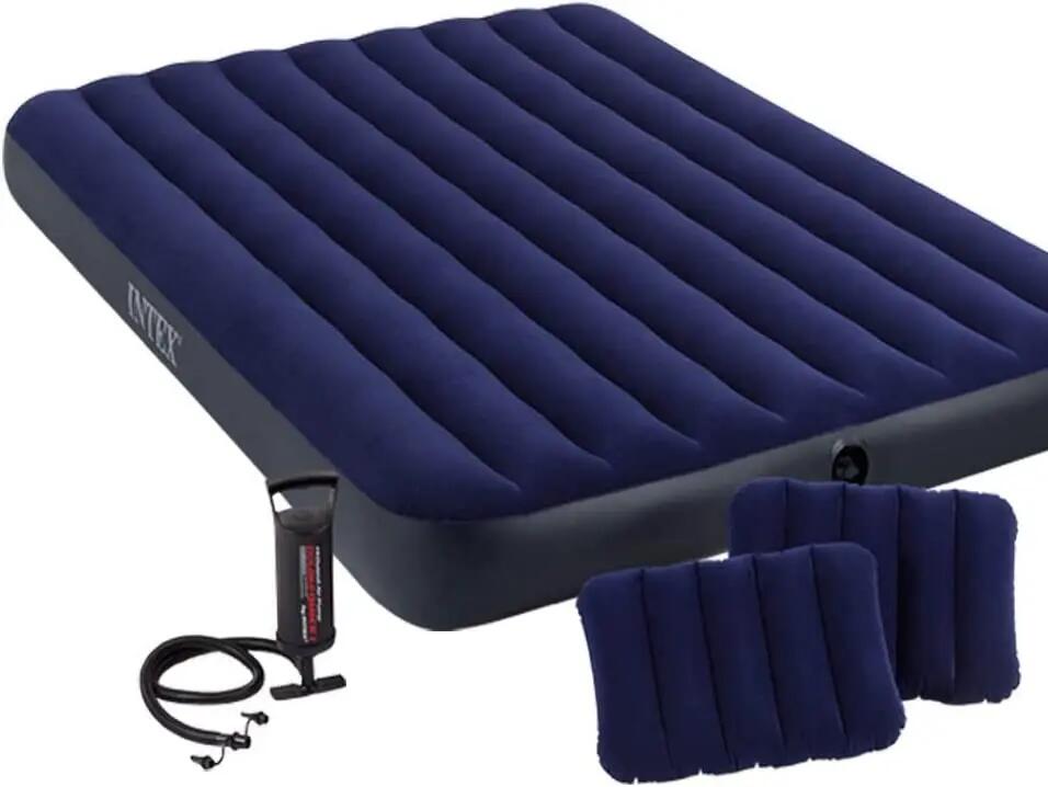 Intex Colchón hinchable con 2 almohadas y bomba 152 x 203 x 22 cm- 68765 2/5