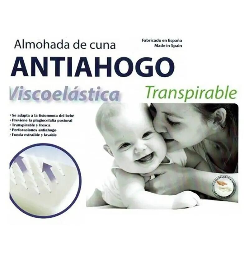 Travesseiro viscoelástico respirável e anti-sufocamento com capa removível. 5/6