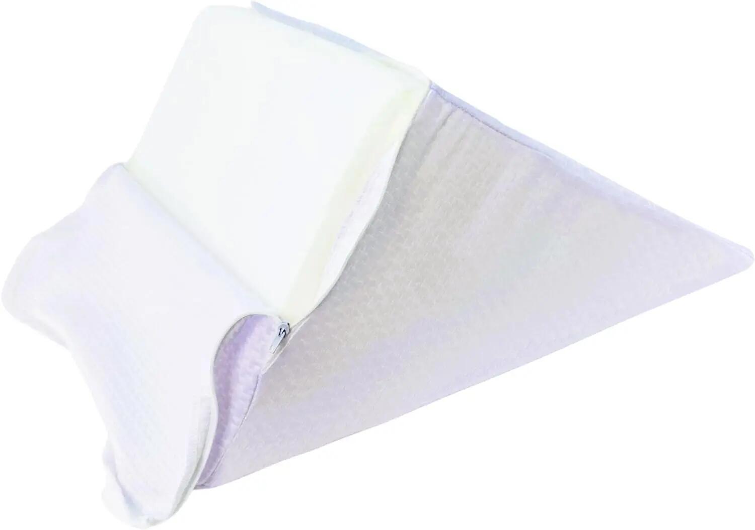 Almohada cojín de cuña para sofá y Cama. De Espuma Desenfundable (Blanco) 6/7