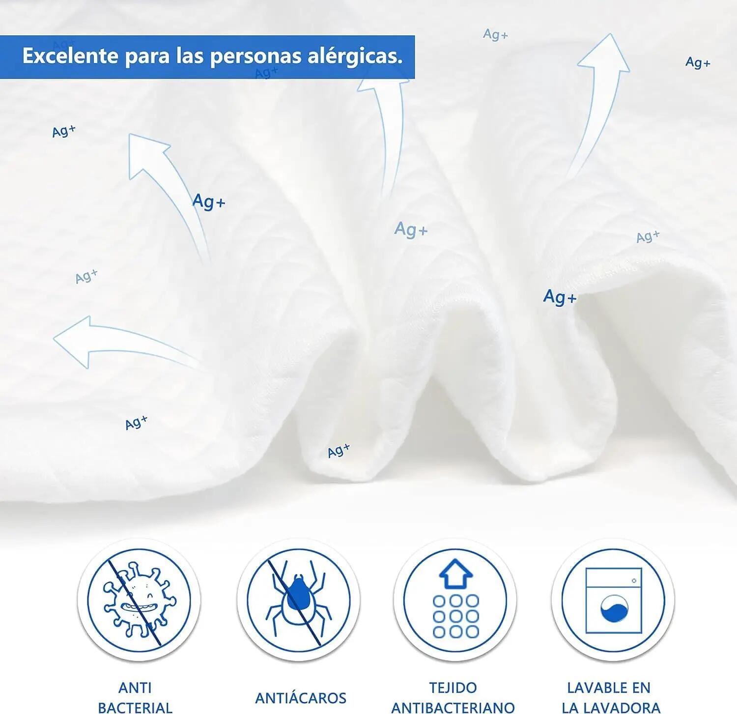 Almofada cervical viscoelástica, ortopédica, com capa removível 50x30x10/80 4/6