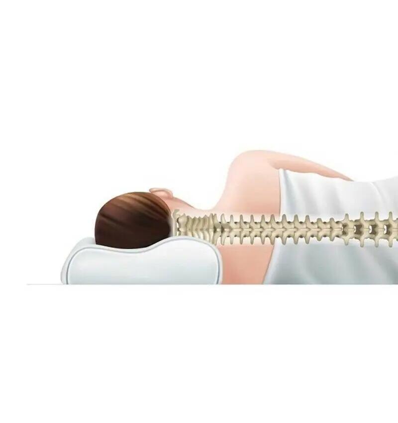Almohada viscoelástica cervical memory foam contorno 50x30x10cm 4/6