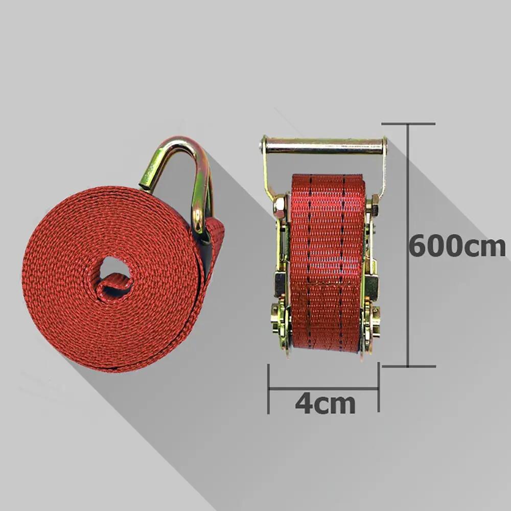 Correa de amarre con trinquete 6mts x 4cm tensor eslinga carraca 3/3