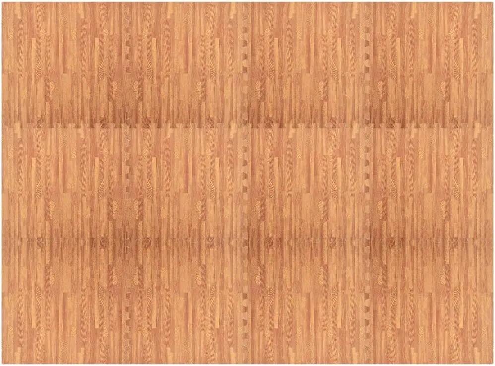 Tapete de ginástica e exercícios em forma de puzzle, 12 peças, 60x60cmx1cm. 3/4