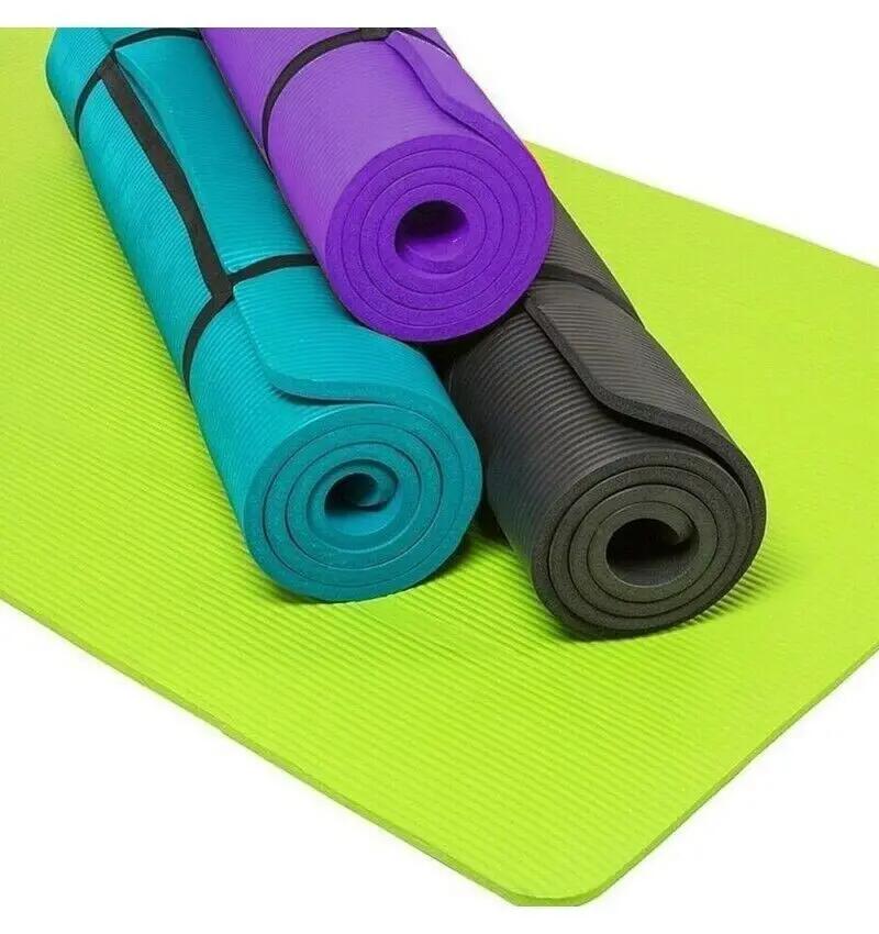 Tapete de ioga, tapete de ginástica, tapete de pilates, 61 x 188 cm, roxo 3/5