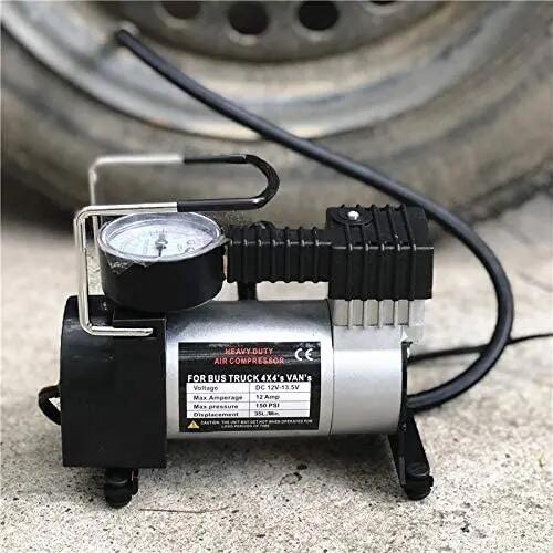 Compressor de ar, 12V DC 150 PSI, bicicletas, bolas, camas e barcos insufláveis 3/7