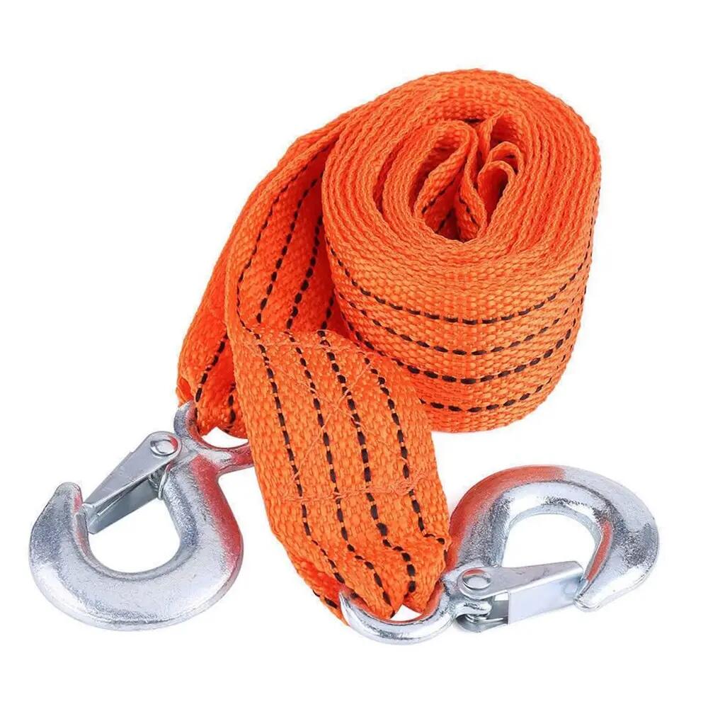 Cable de arrastre cinta de remolque 2" X 4mts con gancho sujeción para coche 5/7