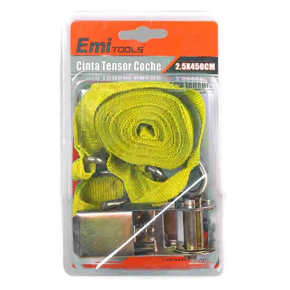 Cinta de amarração com roquete 4,5m x 2,5cm, tensor de cinta com roquete 2/3