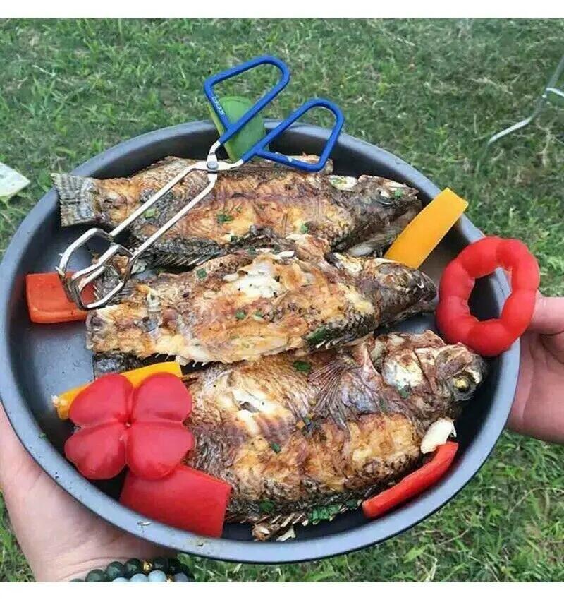 Grelha para peixe para churrasco, 51x12cm, grelha individual 6/6