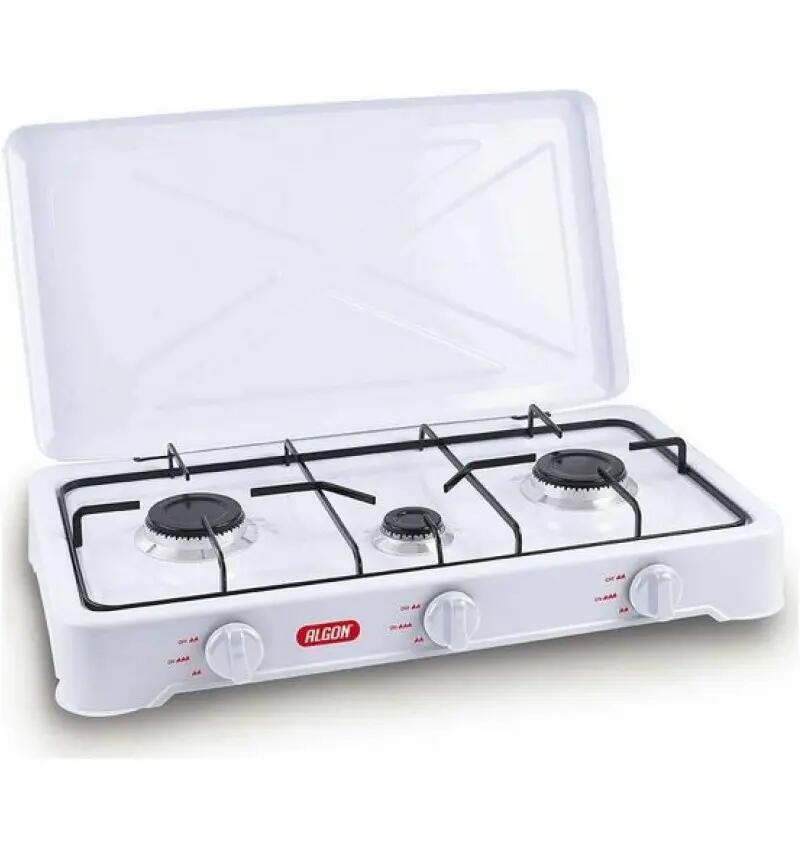Cocina de Gas (3 Fogones), Blanco, 60 x 33 x 10 cm 66602 2/2