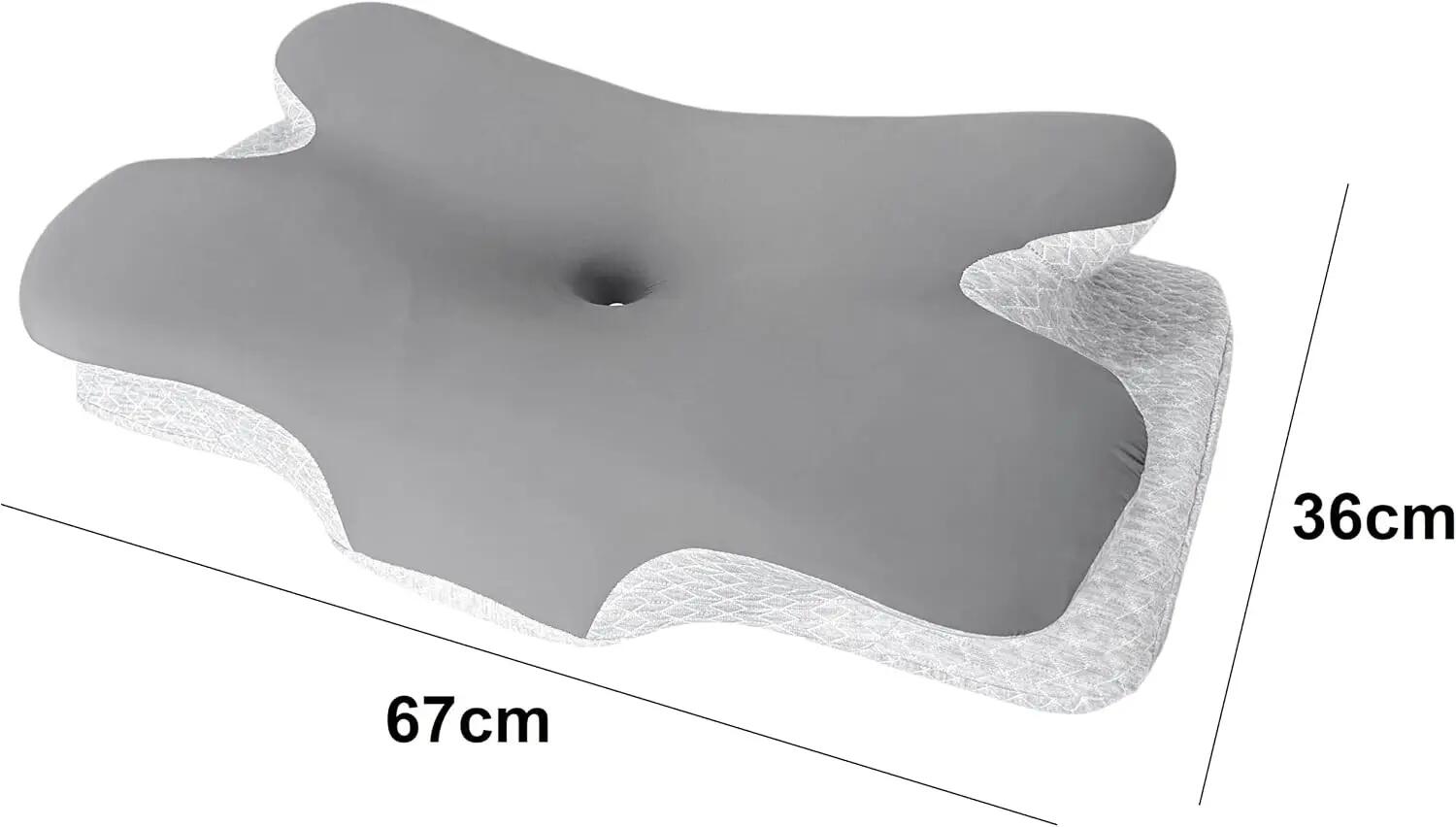 Almohada Cervical y Cuello, Espuma Viscoelástica, Mariposa, 67x36x10/12 cm 2/7