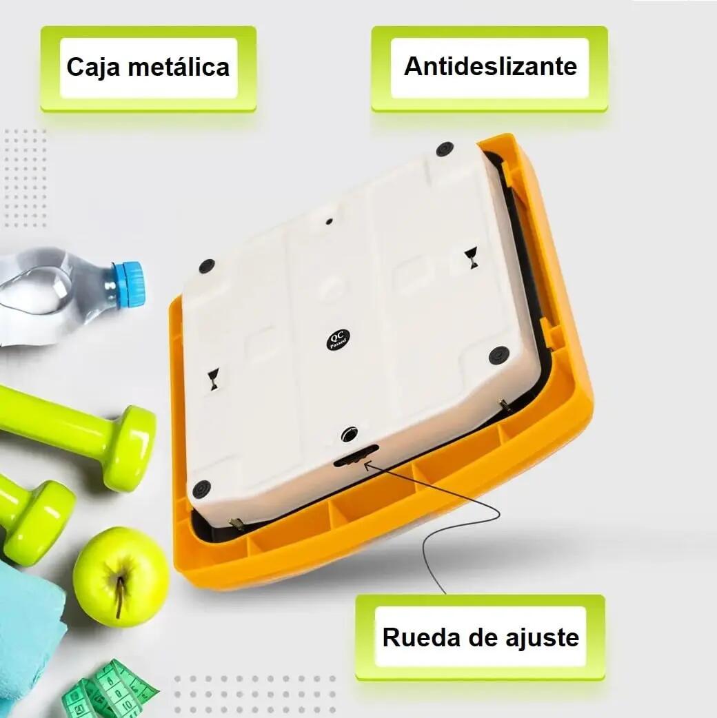 Báscula mecánica antideslizante, indicador giratorio, max 120 kg. (Amarillo) 5/5