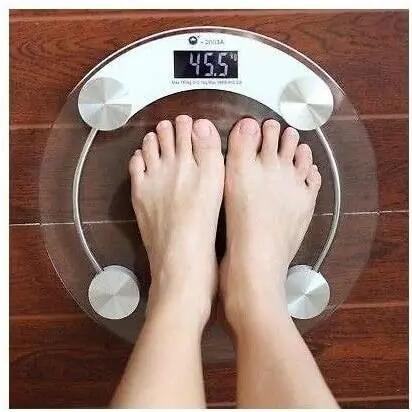 Bascula peso de baño digital 150 KG redondo precisión cristal vidrio templado 5/5