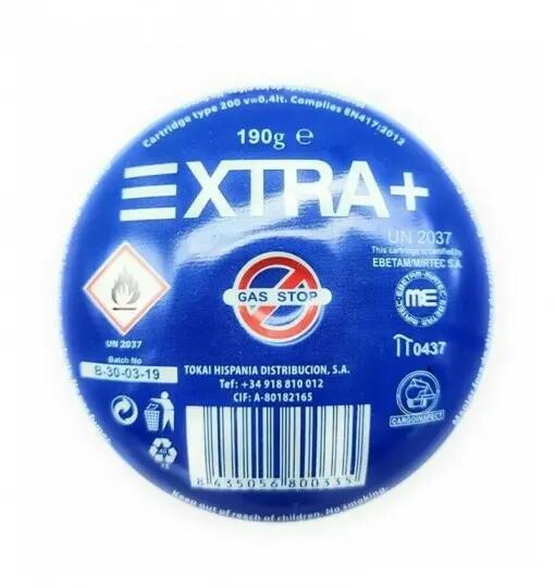 Bombonas de gas 190g 4 cartuchos recambio hornillo portátil gas camping 3/4