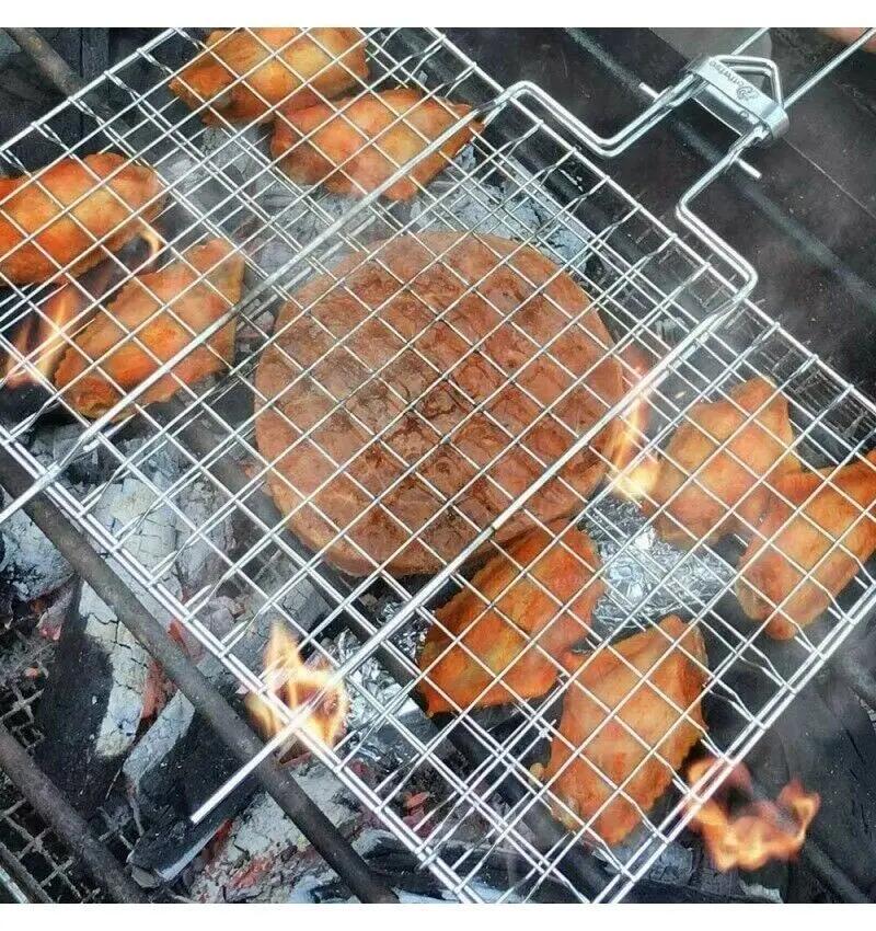 Parrilla para asar comida en barbacoa parrillera 60x40x30cm 5/6