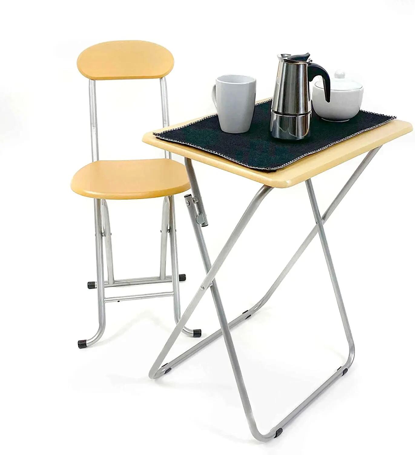 Set de 2 Taburetes Plegables Alto. 74 cm x Diámetro. Ø30 cm 6/7