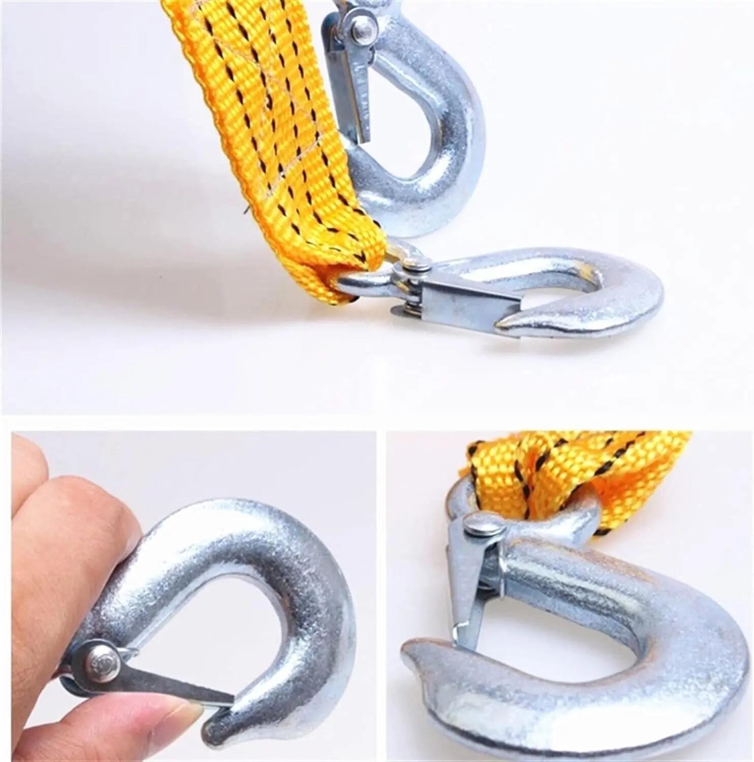Cuerda para remolcar Cinta de Arrastre Remolque con Gancho sujeción 2" X 4mts 2/6