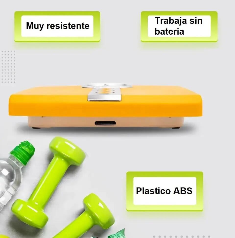 Báscula mecánica antideslizante, indicador giratorio, max 120 kg. (Amarillo) 4/5