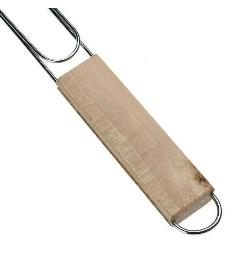Grelha para peixe para churrasco, 51x12cm, grelha individual 4/6