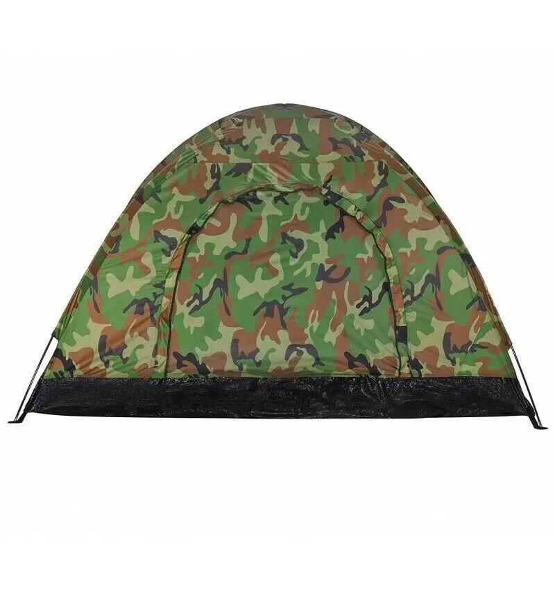 Tienda de campaña para 2 personas verde camuflaje impermeable, acampar 4/6