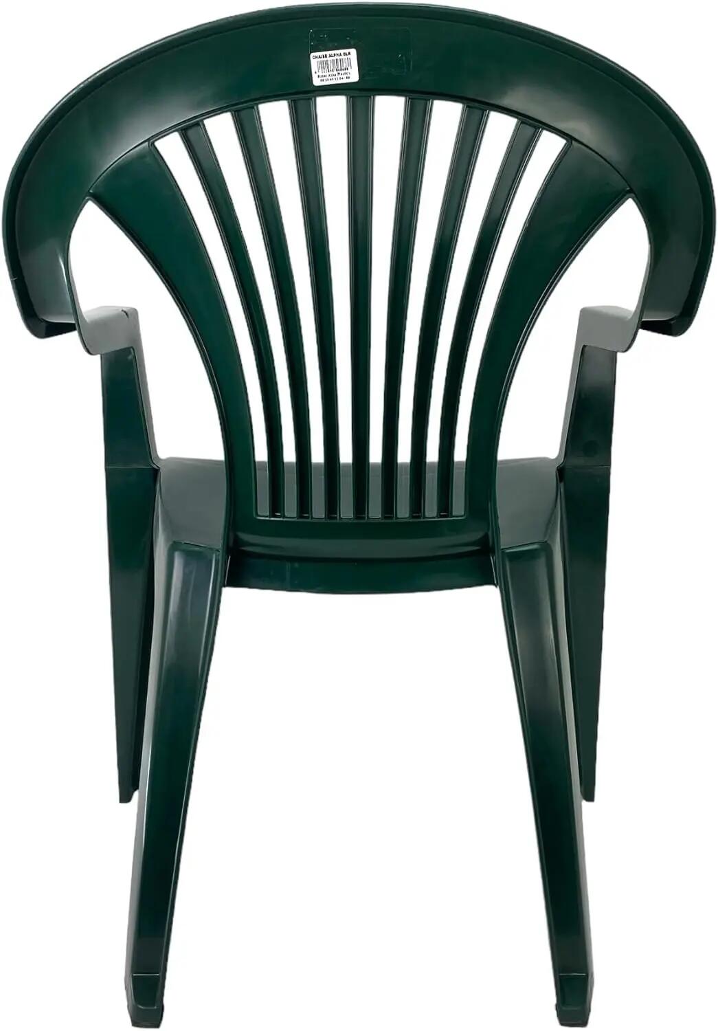 Set de Sillas plasticas para Camping, apilables (2X Verde) 7/7
