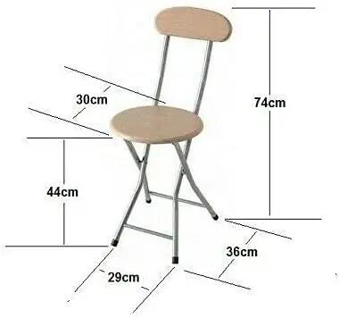 Set de 2 Taburetes Plegables Alto. 74 cm x Diámetro. Ø30 cm 4/7