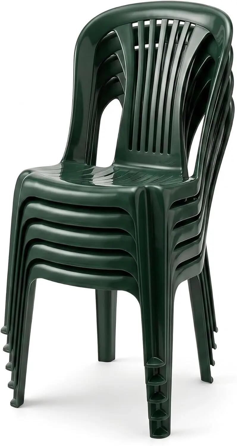 Set de Silla Plasticas Comedor, Interior y Exterior, de Polipropileno (4X Verde) 7/7
