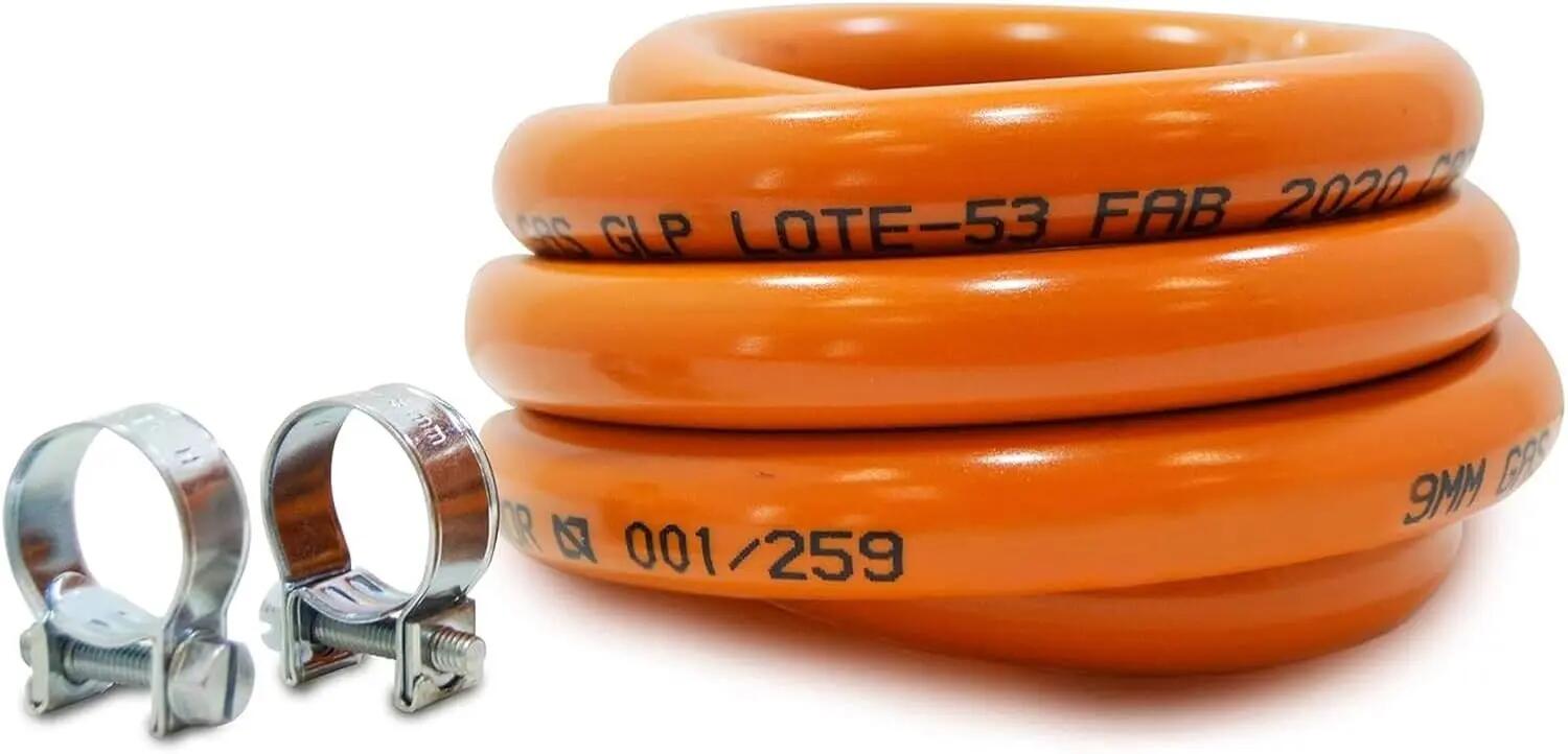 Kit regulador de gás e mangueira cilindro de gás, tubo de 1,5 metros, 2 anilhas 2/5
