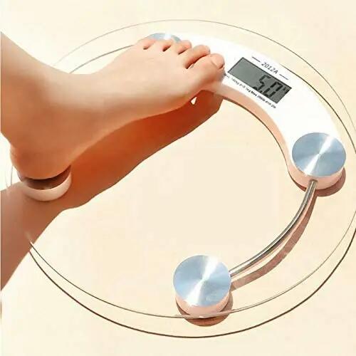 Bascula peso de baño digital 150 KG redondo precisión cristal vidrio templado 2/5