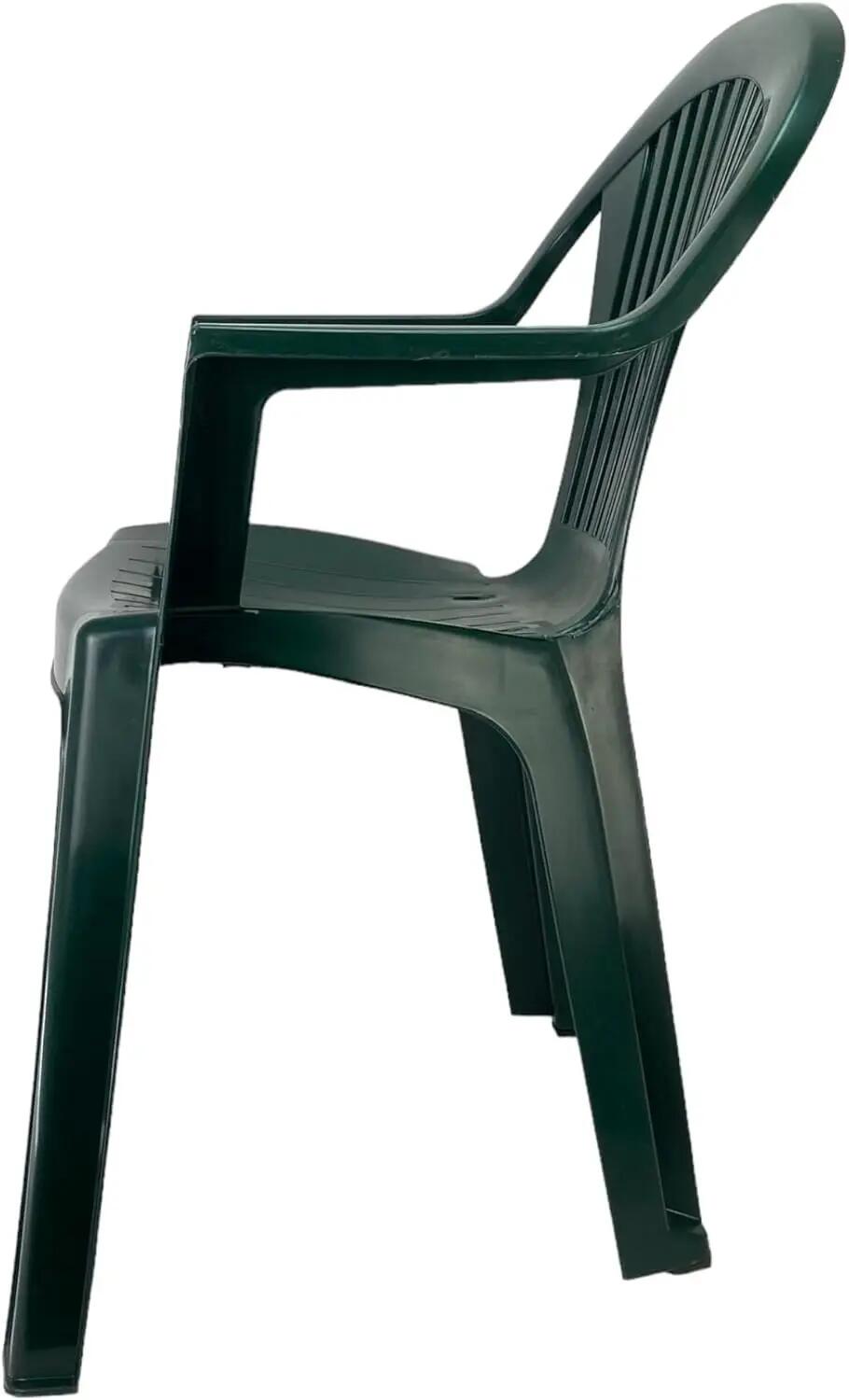 Set de Sillas plasticas para Camping, apilables (2X Verde) 6/7