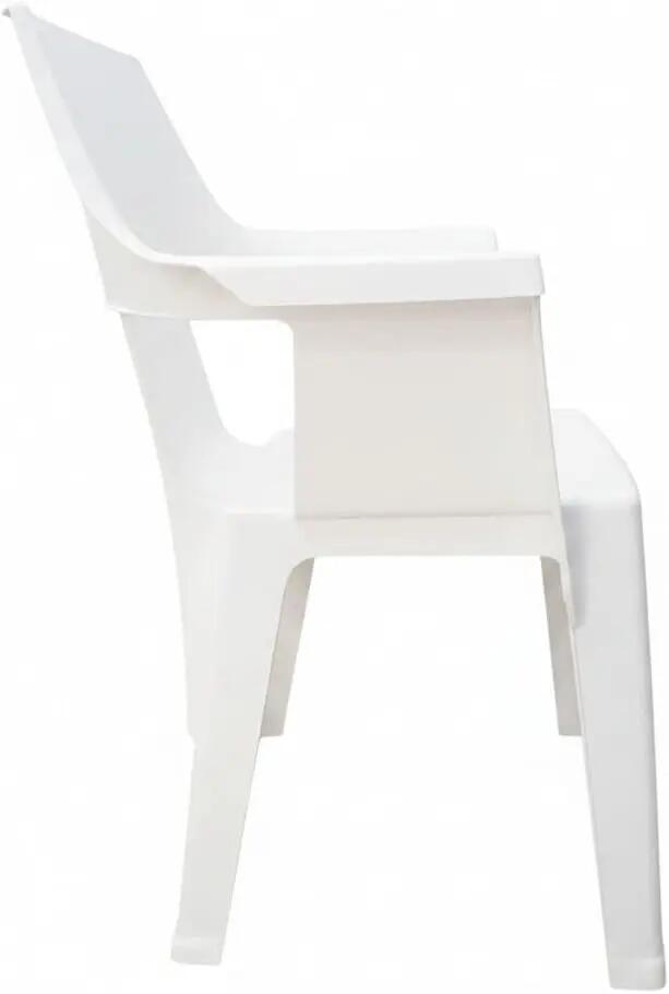 Silla Plastica Exterior, Apilables, Moderno, Interior y Exterior (Blanco) 7/7