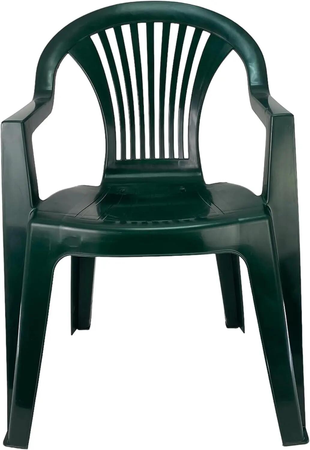 Set de Sillas plasticas para Camping, apilables (2X Verde) 5/7