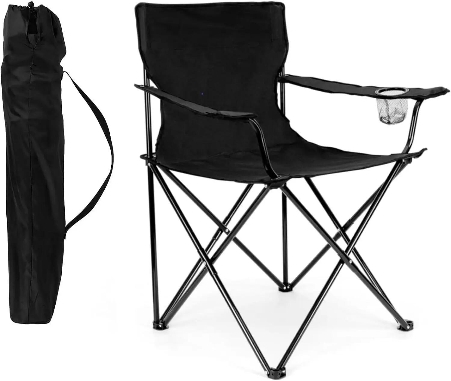 2X Sillas Plegable de Playa. con portavasos portátil, con Bolsa de Transporte 4/7