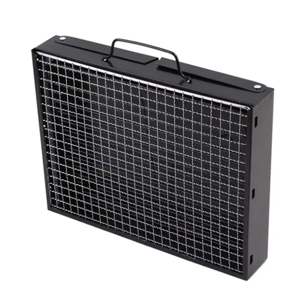 Barbacoa de carbón portátil plegable para BBQ con parrilla 43x29x20cm 3/4