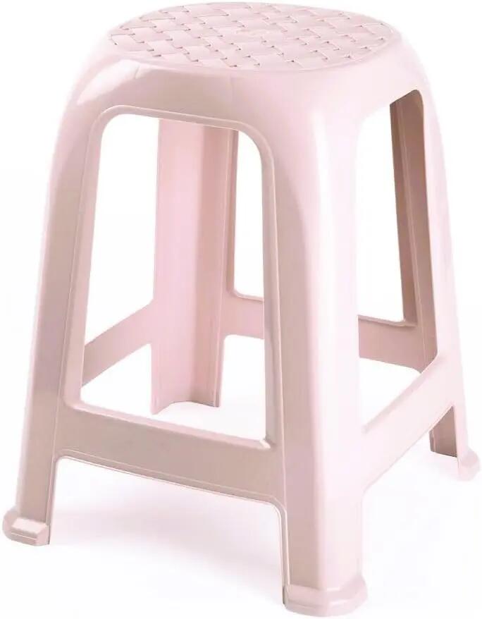 4X Taburete Silla de plástico Asiento apilable Banco Camping (4X Rosa) 4/7