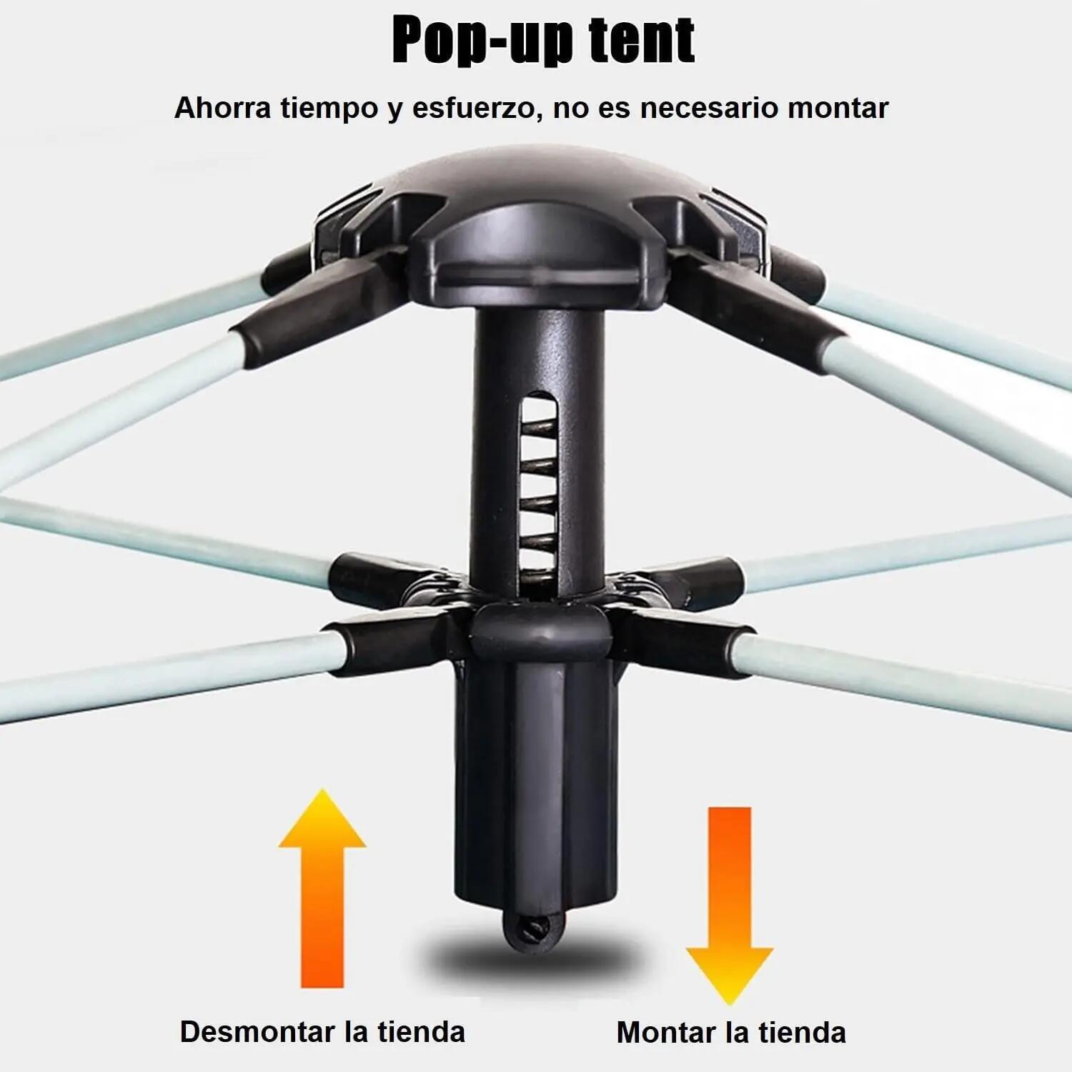 Tenda dobrável impermeável para 6 pessoas rede mosquiteira e bolsa de transporte 7/7