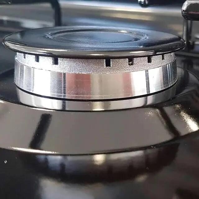 Cocina Hornillo de gas, 2 quemadores, 30 – 50 mbar, con tapa, manguera incluida 4/7