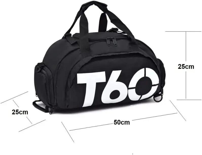 Bolsa mochila de gimnasio deportiva impermeable, Espacio separado para zapatos 2/5